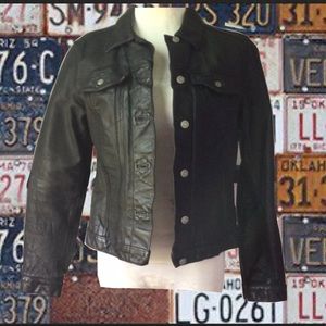 GAP | Jackets & Coats | Vintage Gap Y2k 999 Black Leather Rockstar 